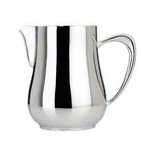 product of Steelite 5351S232 Metal Pitcher - 2.25 Qt (64-95 oz) Water 8.5"x5"x7.5" 18/10 Stainless Steel Handle