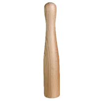 product of Steelite 5800M410 Bar Muddler - 9.875" x 1.75" Wooden Cocktail Tool, Hand-Carved Design