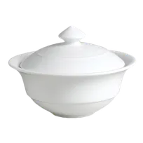 product of Steelite 6300P042 - 6.625" Aura Porcelain Bowl Lid, Oven Safe 465°F (239°C), Modern Design - 24/Case