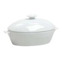 product of Steelite 6300P136 Oval Bowl Lid, Aura Porcelain, Oven Safe to 465°F (239°C), Design - 24/Case