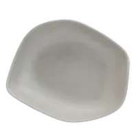 product of Steelite 7006DD004 - 2.5 Qt Gray Melamine Salad Bowl, 13-5/8" x 11" x 3" Free-Form BPA-Free - 6/Case