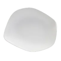 product of Steelite 7008DD004 2.5-Quart White Melamine Salad Bowl, Free-Form Shape, 13" x 11" x 3" - 6/Case