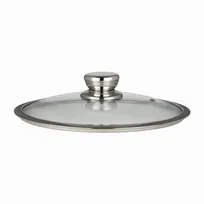 product of Steelite 7347MW123 - 11-12 Inch Round Flat Stainless Steel Lid with Handle, 11.0" x 2.5" - 1 Dozen