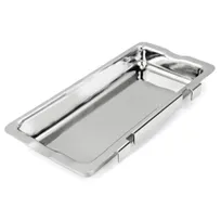 product of Steelite DWFBREST Utensil Rest, 9.5"W x 4.625"D, 18/10 Stainless Steel, Haber Fusion Buffet - 6/Case