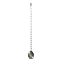 product of Steelite GWBS-T35V Teardrop Bar Spoon, 14" x 1.25" x 0.25" 18/10 Stainless Vintage Finish - 1 Dozen
