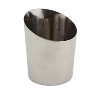 product of Steelite GWSVCA10 Angled Cone Basket, 15 oz (3.75" x 3.625" x 4.5"), Stainless Steel - 24/Case