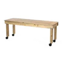 product of Forbes Industries 7010-KP 7-ft. L Deluxe Catering Table, Distressed Knotty Pine, Folding Legs, 84" W x 30" D
