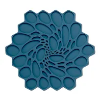 product of Steelite MTTVHI00407 Trivet, 7" Hive Shape Silicone, Midnight Blue, Modern Twist Design - 6/Case