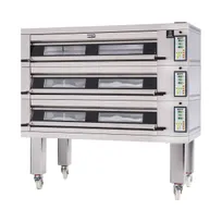 product of Doyon 4T3 73" Electric Artisan Stone Triple-Deck Oven w/ 12-Pan Capacity, 600°F Max. Temp.