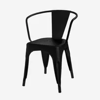product of Klinger's Trading C800-BLACK Stackable Metal Chair, Black, Lightweight, Drainage Holes