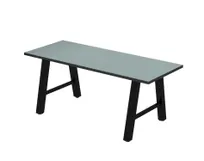 product of Plymold 30072TPDA30 Atlas Communal Table, 72" x 30", Rectangular, Laminate Top, Steel Legs