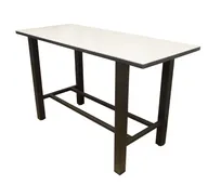 product of Plymold 30072TPDH30 Hero Communal Table, 72" Wide, 30" Deep, Rectangular Laminate Top, Steel H Frame Legs