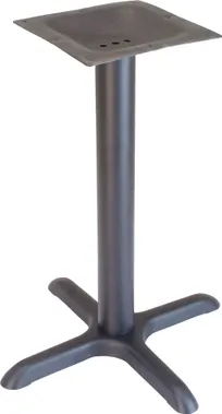 product of Plymold 7163230 X-Style Restaurant Table Base, 22x22, 3 Dia Column, Onyx Black Powdercoat, Stamped Steel
