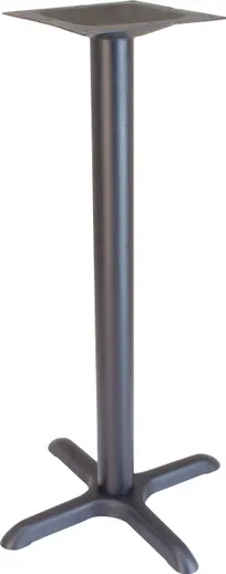product of Plymold 7163242 Bar Height X-Style Table Base, 22x22, 3 Dia Column, Onyx Black Powdercoat, Stamped Steel