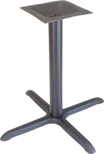 product of Plymold 7163430 X-Style Restaurant Table Base, 30x30, Dining Height, Onyx Black Powdercoat, 3 Dia. Column, Stamped Steel