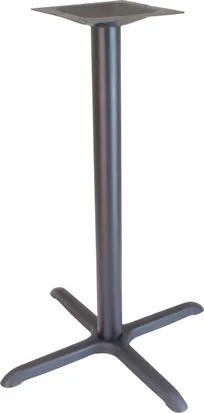 product of Plymold 7163442 Bar Height X-Style Table Base, 30x30, 3 Dia Column, Onyx Black Powdercoat