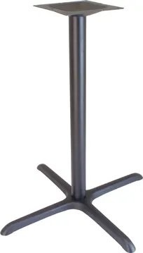 product of Plymold 7163542 Bar Height X-Style Restaurant Table Base, 36x36, 4in Column, Onyx Black Powdercoat, Stamped Steel