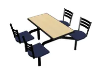 product of Plymold CEWL004DEQU Cebra Cluster Unit, 47"W x 66.25"D, Wall Style, Composite Seat, Laminate Top