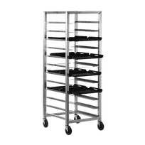 product of Alexander Industries HDTR-601-R Heavy Duty Mobile Tray Rack, 72H x 23.5W x 30D, Aluminum, 1200 lbs, NSF