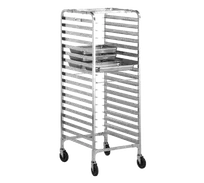 product of Alexander Industries PA-500 Mobile Steam Table Pan Rack, 68H x 26D x 22W, 3 Centers, Aluminum, NSF