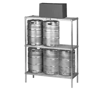 product of Alexander Industries SUK-48 Aluminum Keg Rack, 48"W x 20"D x 62.5"H, 6 Keg Capacity, NSF Certified