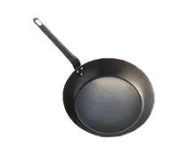 product of American Metalcraft BSFP12 12" Black Steel Fry Pan, Uncoated, Induction Ready, Riveted Handle