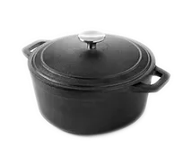 product of American Metalcraft CIPR4 Cast Iron 4-Qt Round Baking Dish, Handles & Lid, 9-1/2" Dia x 4-1/4" H, Hand Wash