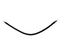 product of American Metalcraft RSCLRPCHBL Stanchion Rope - 5 Ft (60 In) Black Braided, 2" Diameter, Chrome Ends