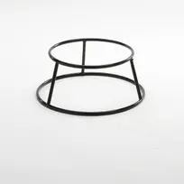 product of American Metalcraft RSRB4 Pizza Stand - 7-1/2"/9-5/8" Dia, 4" H, Reversible, Rubber-Coated Black Steel
