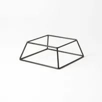 product of American Metalcraft RSSB3 Pizza Stand - 9" x 9" Reversible 7" Top/9" Bottom 3.5" Black Rubber Coated Steel