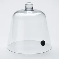 product of American Metalcraft SLFTD8 Smoking Dome Cover, 8-1/4" Clear Polycarbonate Cloche with Silicone Valve