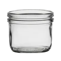 product of Steelite 4949Q467 Mason Jar Glass, Fido No Lid, 7.75 Oz, 4.25" x 2.75" Soda Lime, 1 Dozen