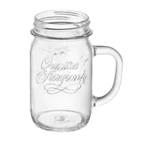 product of Steelite 4951Q487 Quattro Stagioni Mason Jar, 17 oz (4.5" x 5.375"), Soda Lime Glass, 1 Dozen
