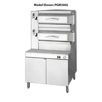 product of Cleveland PGM3003 24 Pan Electric Pressure Steamer w/ Boiler Base, (3) Compartments, 36" Cabinet
