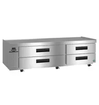 product of Hoshizaki CR85B-L 85" 4 Drawers Refrigerated Chef Base, Stainless Steel Top, 1/5 HP, R290 Refrigerant