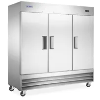 product of Omcan USA 59028 3-Solid Door Reach-In Refrigerator, 72 cu. ft., Stainless Steel