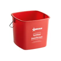product of Omcan USA 81017 Cleaning Pail - 3 Qt Red Polyethylene Bucket, Durable Plastic Construction - 1/Each