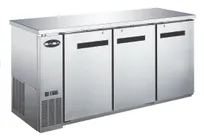 product of SABA SBB-24-72SS Back Bar Cooler - 72-3/4" W, 19.6 cu ft, 3 Doors, LED, 33-38°F, 1/3 HP 115V, NSF