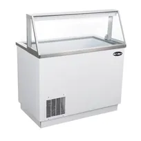 product of SABA SDC-46 Dipping Cabinet, 47" White, 8 Top & 5 Bottom 3-Gal Tubs, Slanted Glass, White