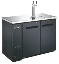 product of SABA SDD-24-48 Direct Draw Keg Cooler, 48.8" Black, Two -1/2-Barrel Kegs, 33-38°F, 115V, 4" Casters