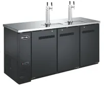 product of SABA SDD-24-72 Draw Beer Cooler, 72-3/4" W Black Holds 3 Half-Barrel Kegs, 115V, 33-38°F, 4" Casters