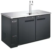 product of SABA SDD-27-58 Draft Beer Cooler, 58-1/2" Black, Holds 2 -1/2-Barrel Kegs, 33-38°F Control, 115V