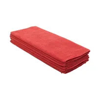 product of Winco BTM-16R Bar/Kitchen Towel Set, 16" x 16" Square Microfiber Cloth, Red - 6/Pack