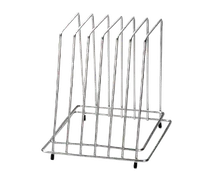 product of TableCraft Products CBR6 Cutting Board Rack 9-1/2" x 12" x 11", Stainless Steel, Black Feet, 6 Slots