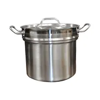 product of Thunder Group SLDB4016 Double Boiler, 3-Piece Set, 16 Qt, Outside Pan: 11-5/8" Dia. X 10-7/8" Height
