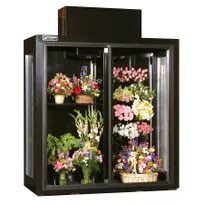 product of Powers FT70LGD Floral Cooler - Two-Section 70" Wide, 66 cu ft, -1/2 HP Compressor, Sliding Doors, LED, 115V