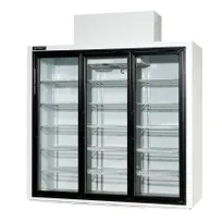 product of Powers FT77SD Floral Merchandiser, 3-Section 77" Wide, 77 cu ft, Top-Mounted 1/2 HP, Exterior