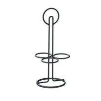 product of Cal-Mil 3366-13 Trio Taster Caddy, 5-1/4" Dia x 11-3/4" H, Black Metal, 3 x 2-1/4" Rings for Glasses