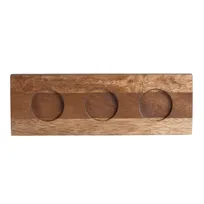 product of Steelite 6525T184 - Serving Paddle, 11" x 3.75" Wood Underliner, Wood, Beer & Wine Tray - 1 Dozen