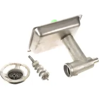 product of AllPoints 761211 Meat Chopper #12 Hub – Stainless Pan 12‑5/8″×10‑3/8″×4‑3/4″, Steel Knife, Nickel Worm, Cyl